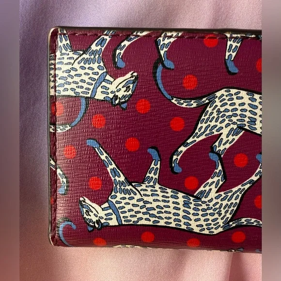 Kate Spade Sylvia Panther Dot Small Slim Bifold Wallet - Picture 6 of 16